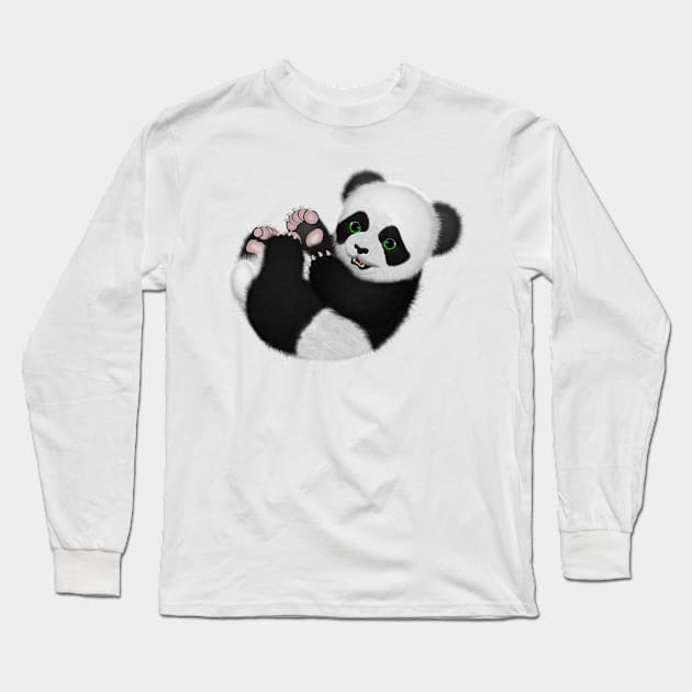 Baby Panda Bear Long Sleeve T-Shirt by Ratherkool